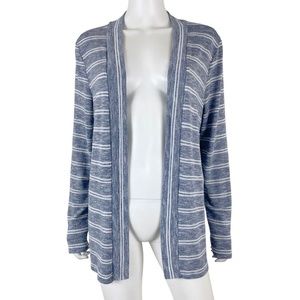 MIX by 41 Hawthorn Blue White Striped Open Front Cardigan / Stitch Fix